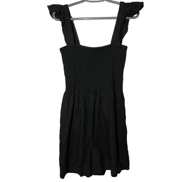 MADEWELL Linen-Blend Lucie Smocked Romper size 10 - Picture 3 of 8